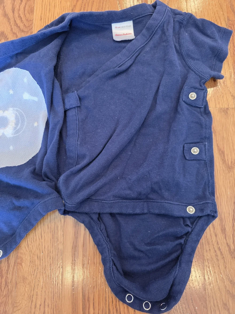 Hanna Andersson Navy Infant Wrap Bodysuit